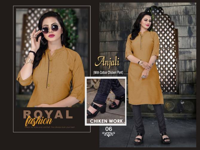 Aagya Anjali latest fancy designer ethnic wear Kurti With Bottom Collection  